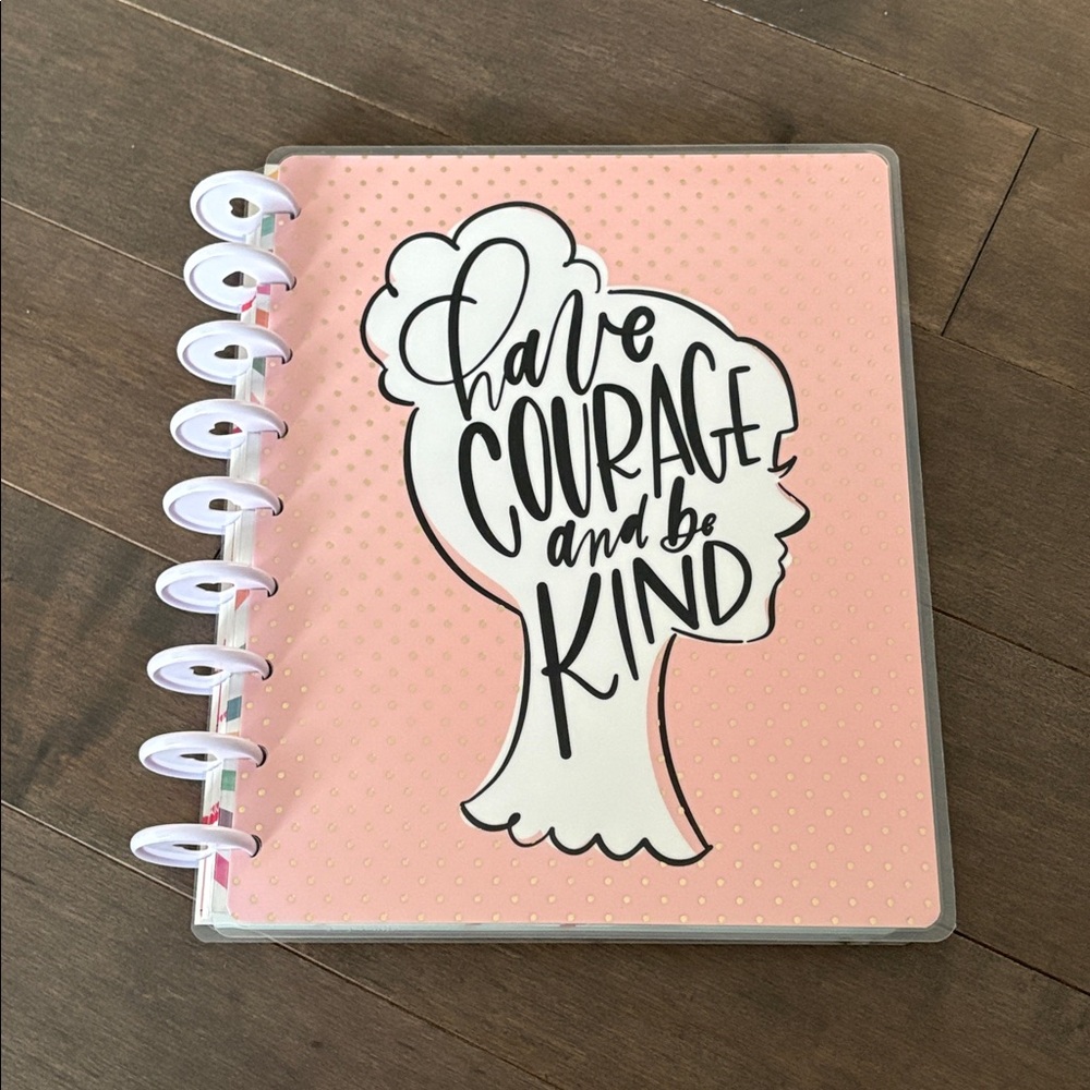 HAPPY PLANNER Kindness Pink Notebook Planner Discs Paper Positivity Journal Girl